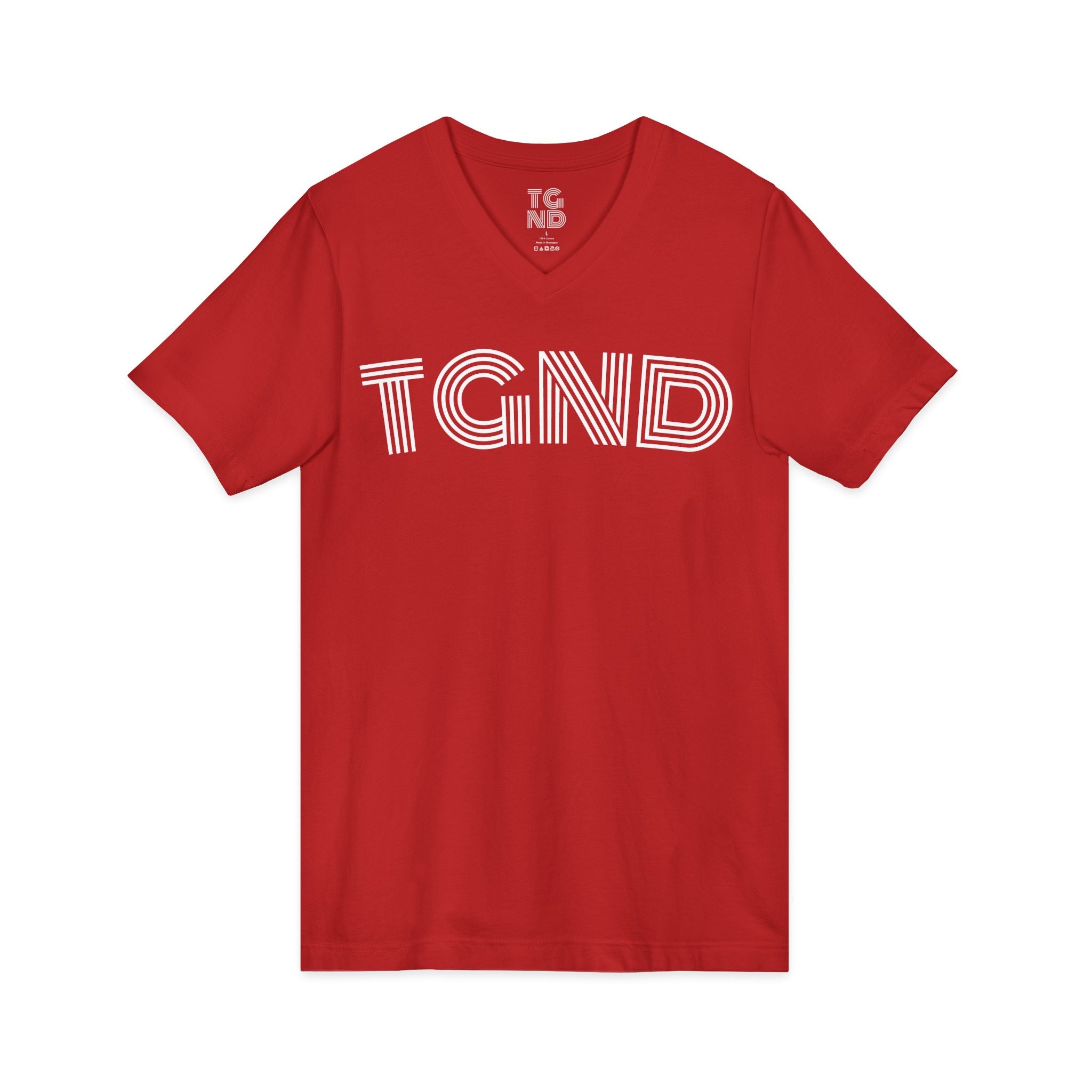 Unisex Jersey Short Sleeve V-Neck Tee