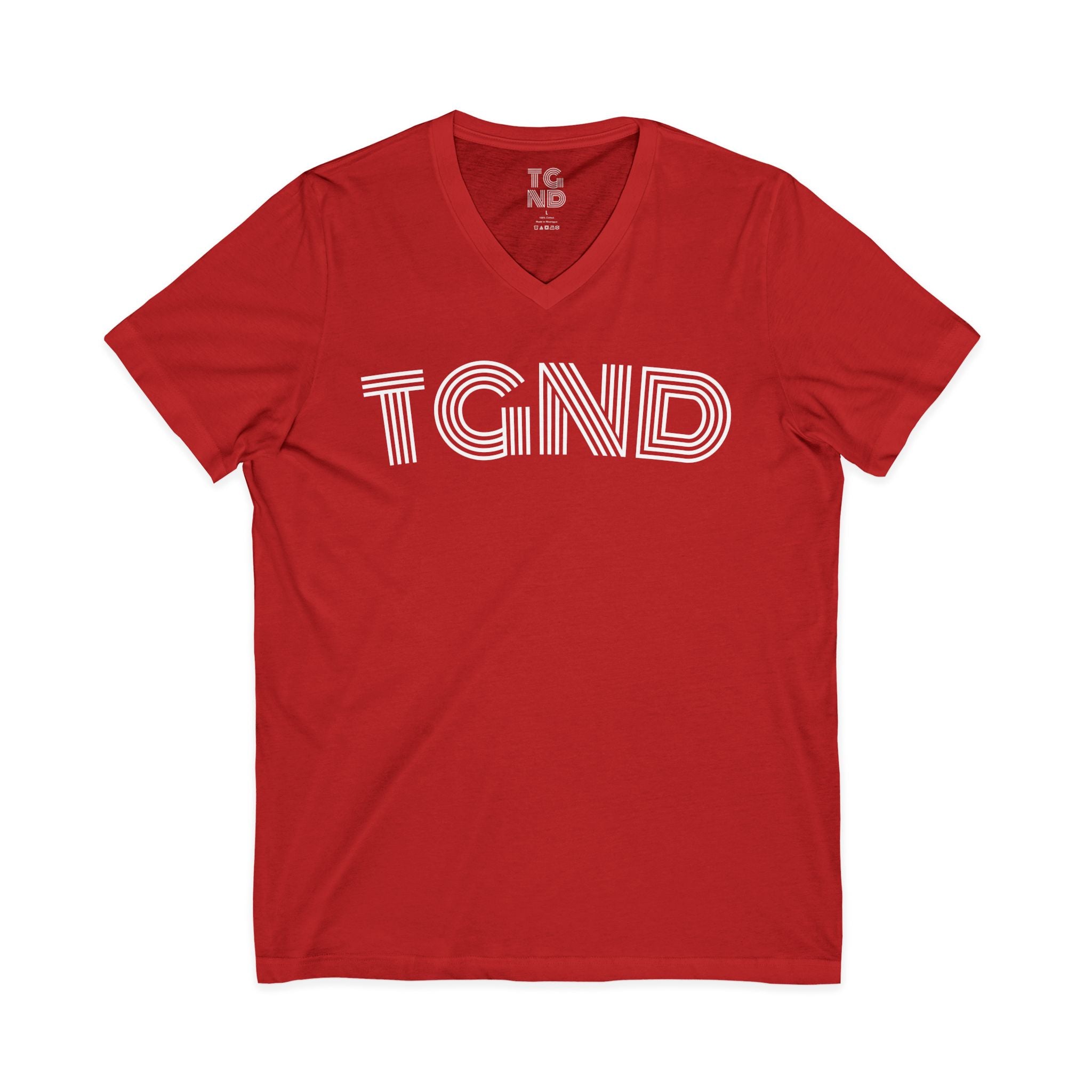 Unisex Jersey Short Sleeve V-Neck Tee